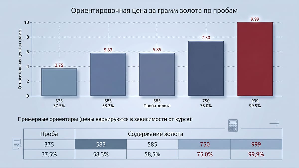 583 и 585 проба золота: основные отличия и что выбрать